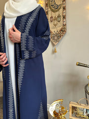 Open Embroidered Abaya