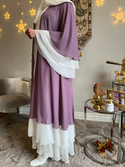 Two Toned Layered Abaya