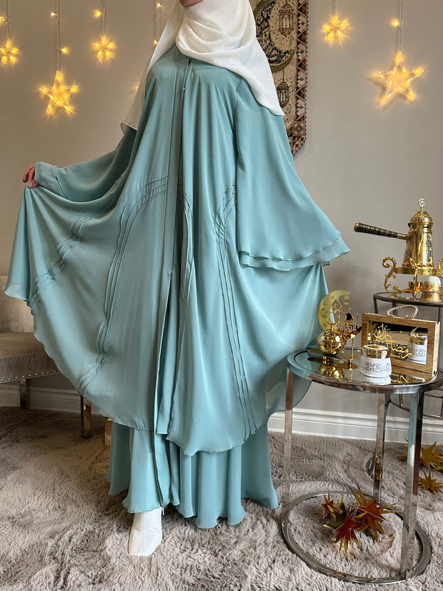 Textured Layered Abaya Loubutik Textured Layered Abaya Loubutik