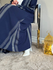 Open Embroidered Abaya