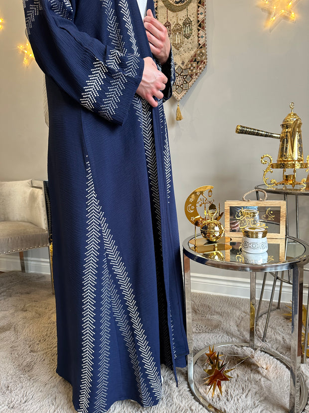 Open Embroidered Abaya